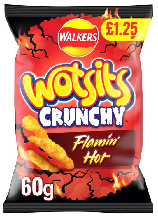 Wotsits Crunchy Flaming Hot 60g