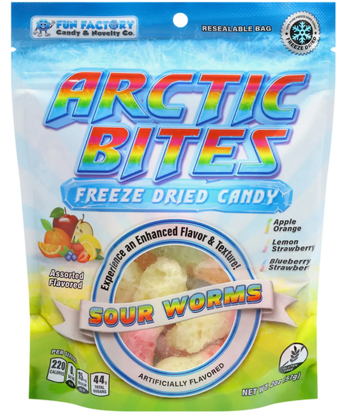 Freeze Dried Sweets - Sour Worms 57g